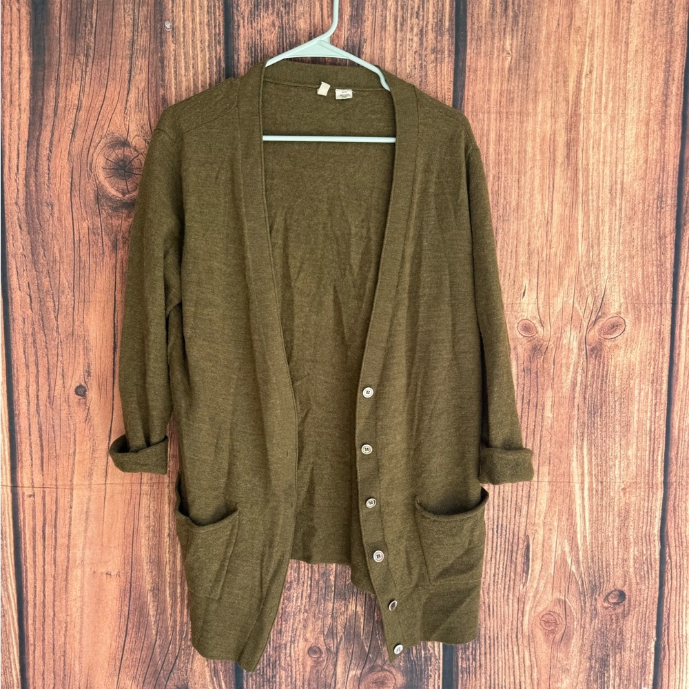 Anthropologie Moth Olive Green Women's Cardigan Sweater